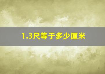 1.3尺等于多少厘米