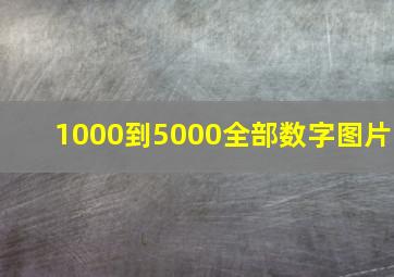 1000到5000全部数字图片