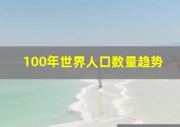 100年世界人口数量趋势