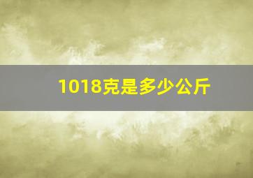 1018克是多少公斤