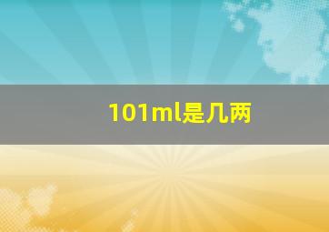 101ml是几两