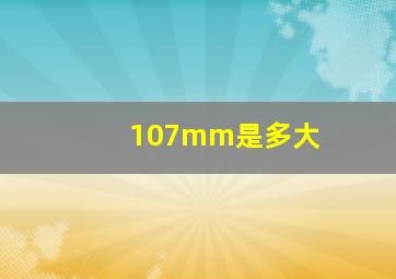 107mm是多大