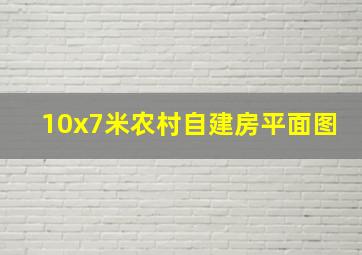 10x7米农村自建房平面图