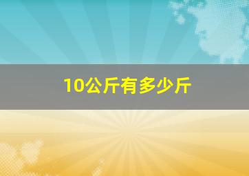 10公斤有多少斤