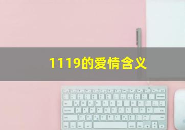 1119的爱情含义