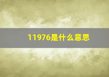 11976是什么意思