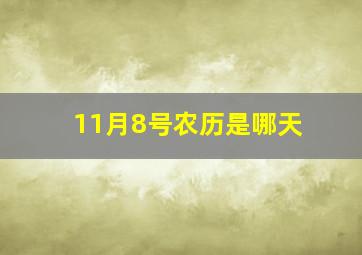 11月8号农历是哪天