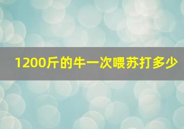 1200斤的牛一次喂苏打多少