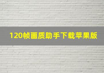 120帧画质助手下载苹果版