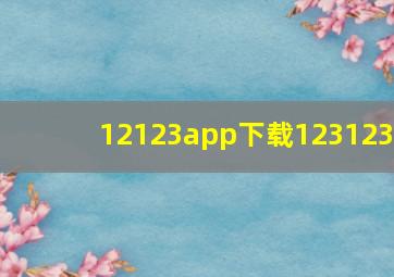 12123app下载123123