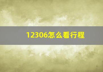 12306怎么看行程