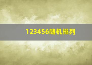 123456随机排列