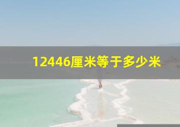 12446厘米等于多少米