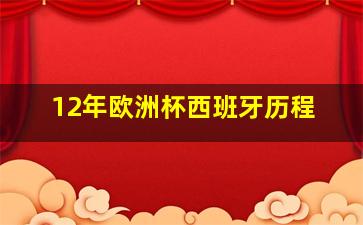 12年欧洲杯西班牙历程