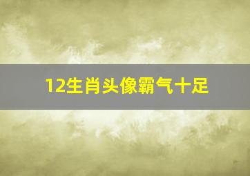 12生肖头像霸气十足