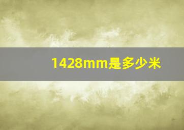 1428mm是多少米