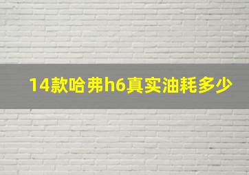 14款哈弗h6真实油耗多少