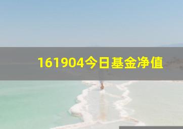 161904今日基金净值