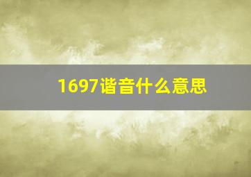 1697谐音什么意思