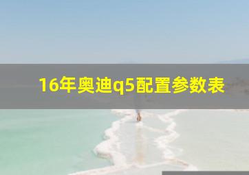 16年奥迪q5配置参数表