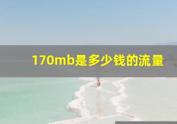 170mb是多少钱的流量