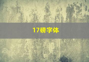 17磅字体