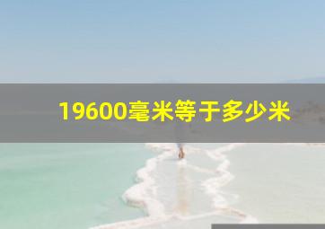 19600毫米等于多少米