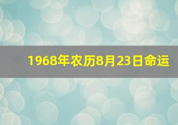 1968年农历8月23日命运