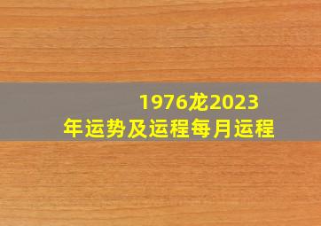 1976龙2023年运势及运程每月运程