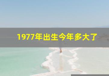 1977年出生今年多大了