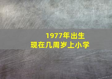 1977年出生现在几周岁上小学