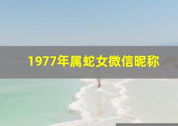 1977年属蛇女微信昵称