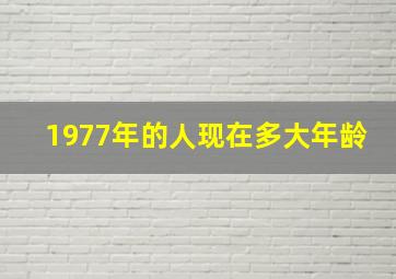 1977年的人现在多大年龄