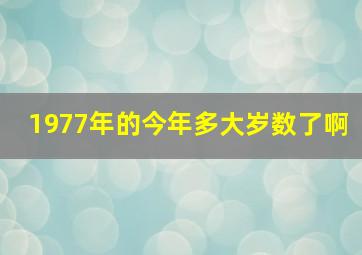 1977年的今年多大岁数了啊