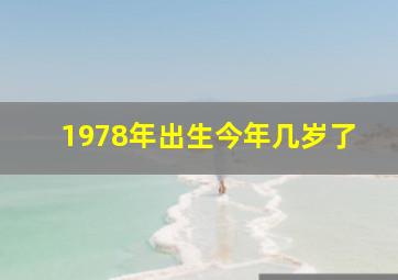 1978年出生今年几岁了