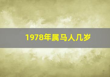 1978年属马人几岁