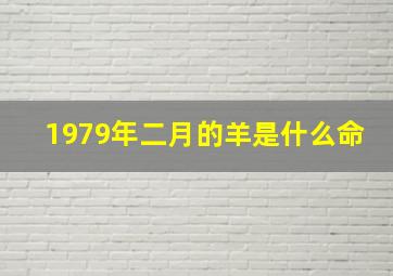 1979年二月的羊是什么命