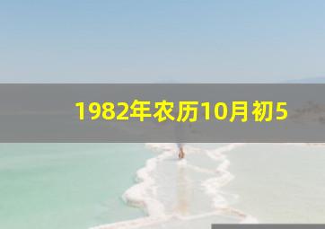 1982年农历10月初5