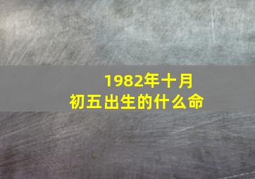 1982年十月初五出生的什么命