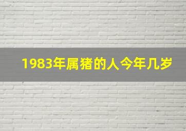 1983年属猪的人今年几岁