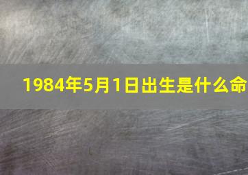 1984年5月1日出生是什么命