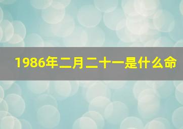 1986年二月二十一是什么命