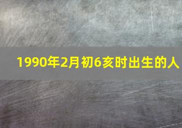 1990年2月初6亥时出生的人