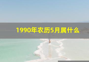 1990年农历5月属什么