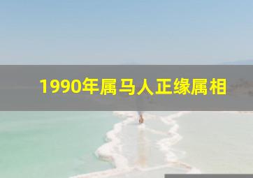 1990年属马人正缘属相