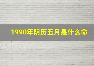 1990年阴历五月是什么命