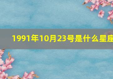 1991年10月23号是什么星座