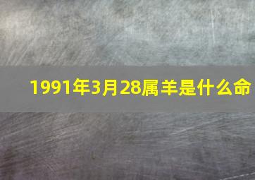 1991年3月28属羊是什么命