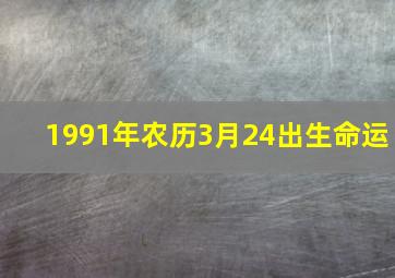 1991年农历3月24出生命运