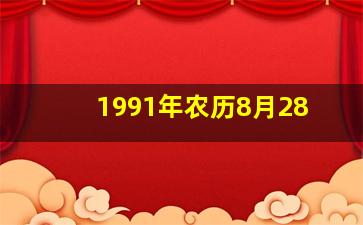 1991年农历8月28